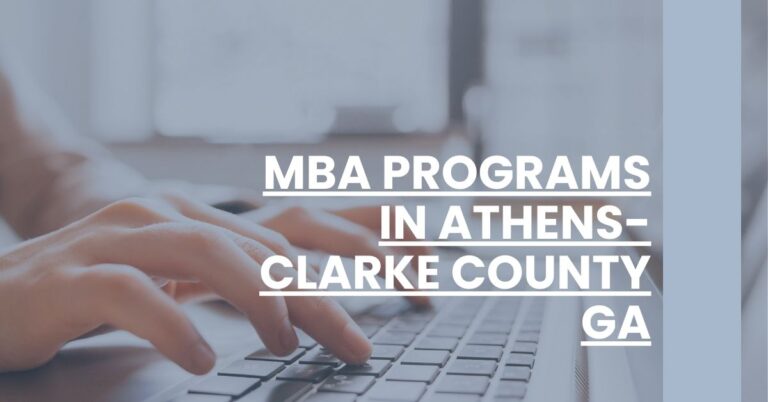 MBA Programs in Athens-Clarke County GA Feature Image