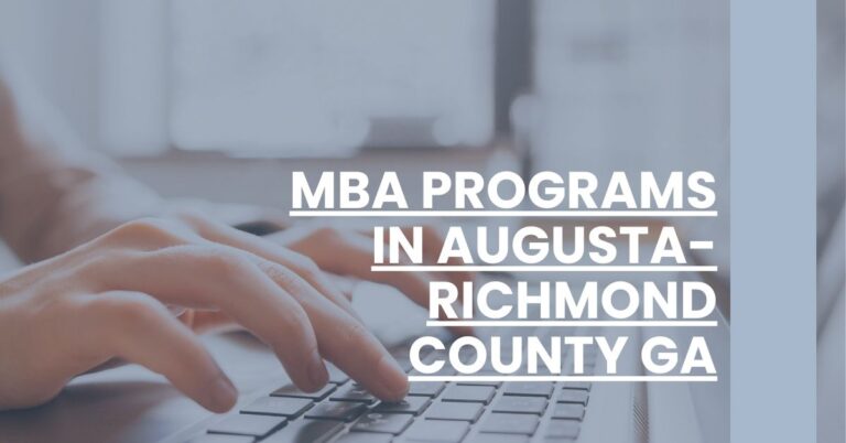 MBA Programs in Augusta-Richmond County GA Feature Image