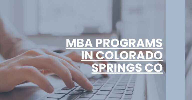 MBA Programs in Colorado Springs CO Feature Image