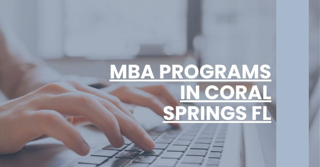 MBA Programs in Coral Springs FL Feature Image