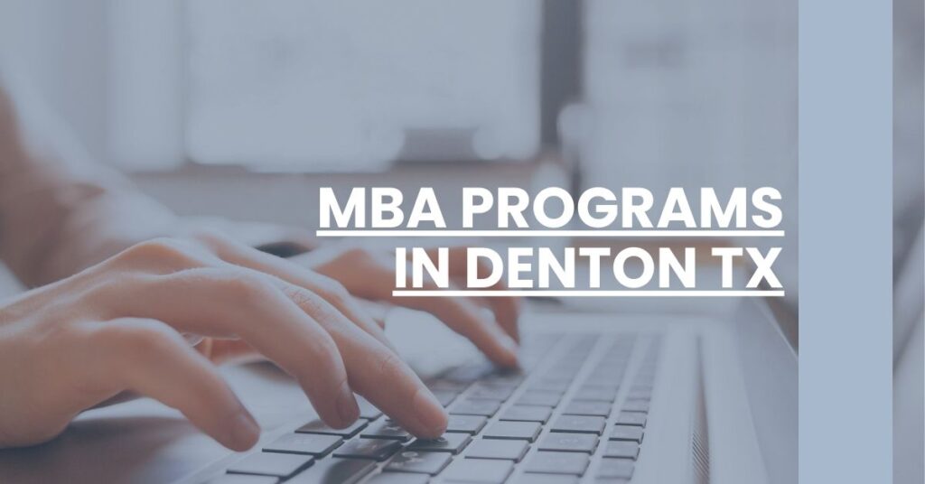 MBA Programs in Denton TX Feature Image