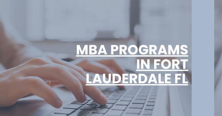 MBA Programs in Fort Lauderdale FL Feature Image