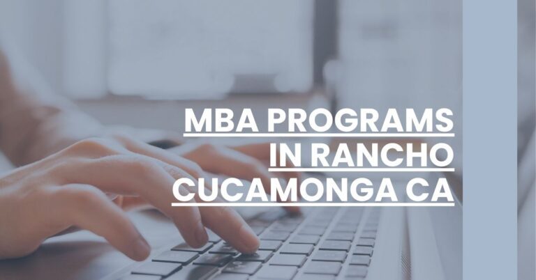 MBA Programs in Rancho Cucamonga CA Feature Image