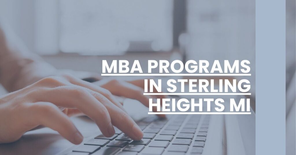 MBA Programs in Sterling Heights MI Feature Image